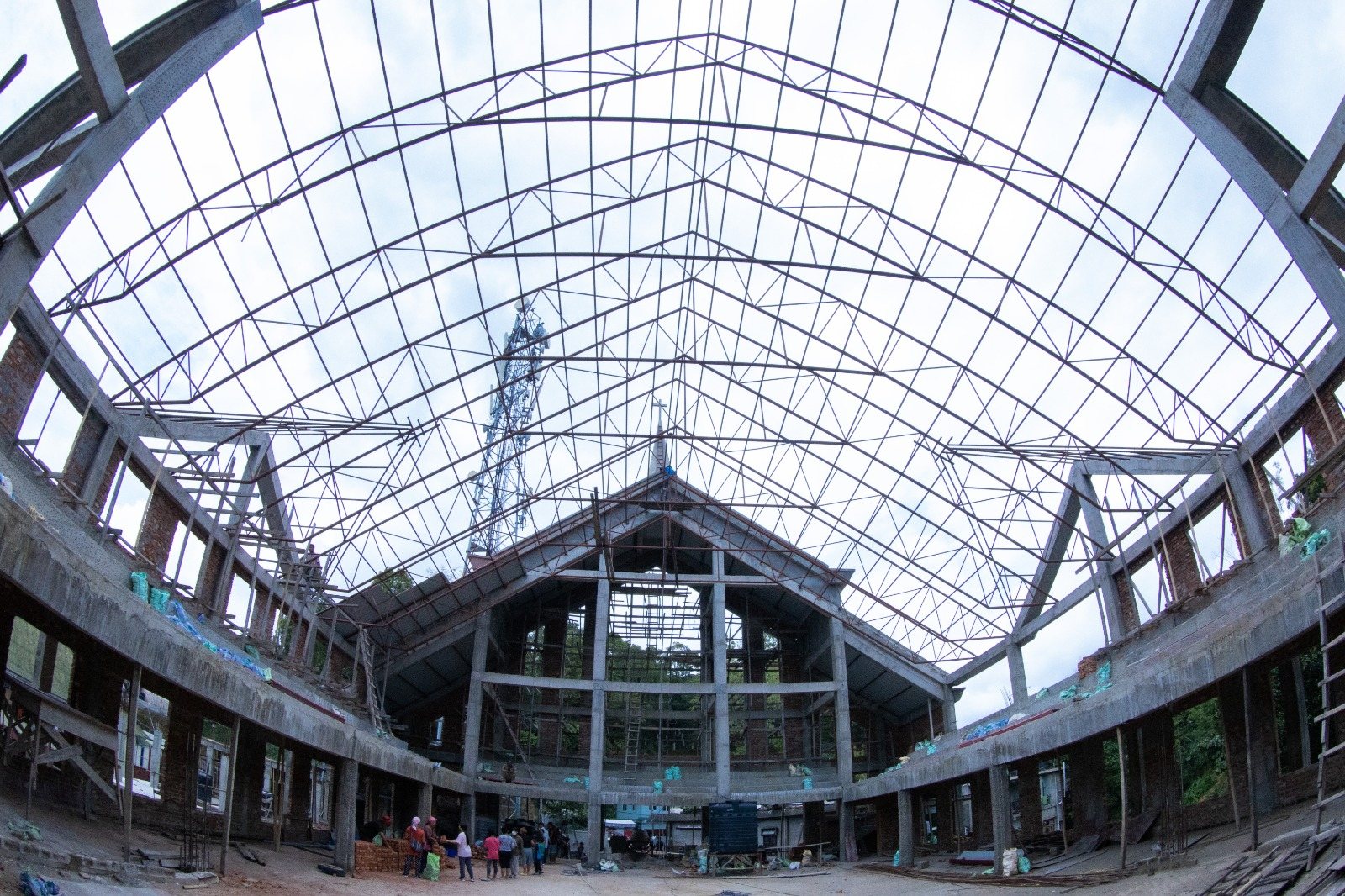 Steel roof trusses for halls and churches — Steel Fabrication, Aizawl Mizoram