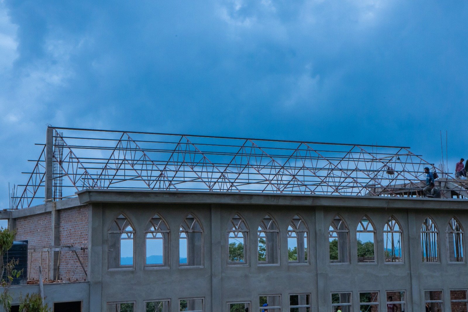 Steel roof trusses for halls and churches — Steel Fabrication, Aizawl Mizoram
